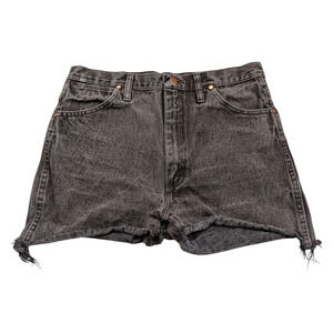 Women's Black Wrangler Denim Cut Off Shorts